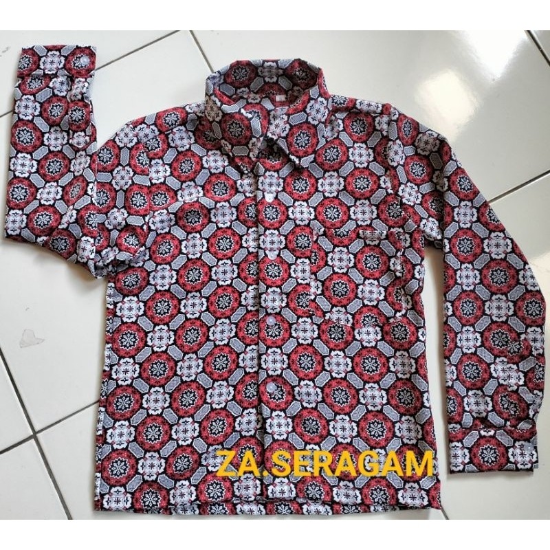 BROMSUNSHOP  BatikMatahariMerahSD/BajuBatikSekolahSD/BatikSeragamSekolah/BajuBatikSekolah
