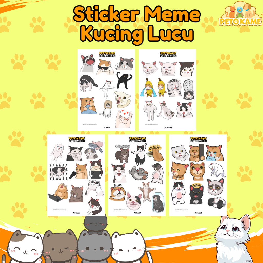 

Sticker Pack Kucing Lucu Meme 1 Lembar Isi 10 pcs
