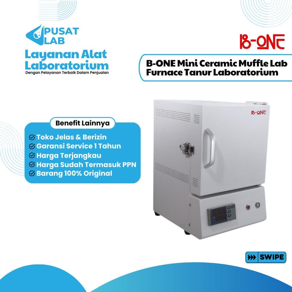 B-ONE Mini Ceramic Muffle Lab Furnace Tanur Laboratorium
