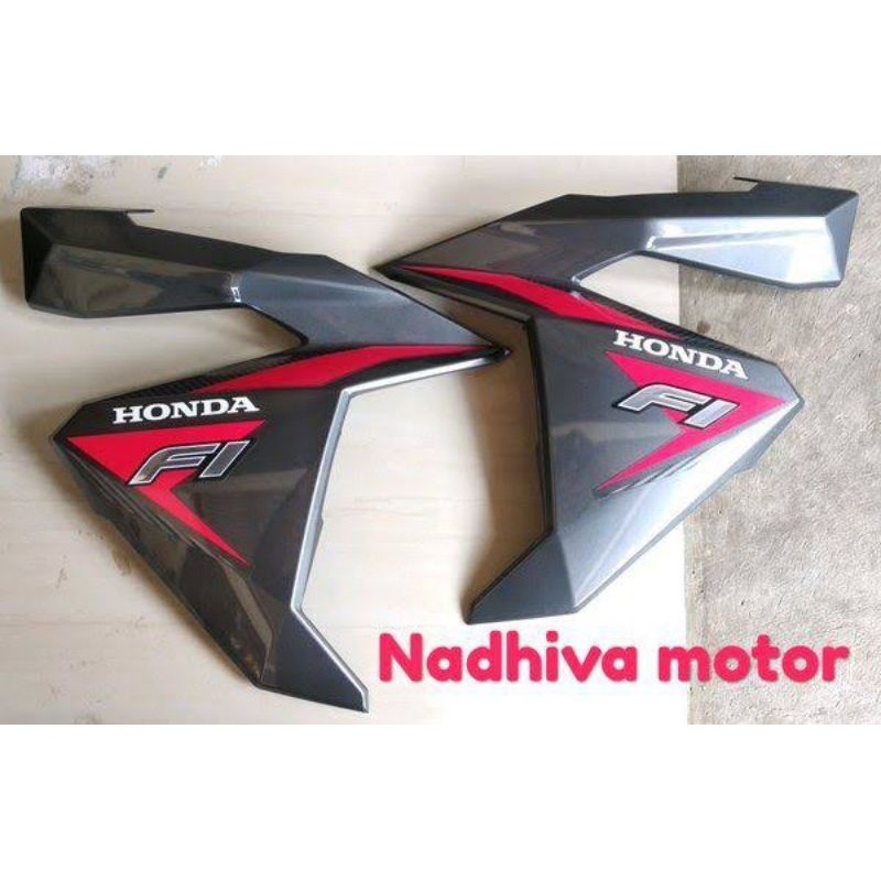 Bahan original cover sayap legcil luar depan + sticker HONDA VARIO 125 150 LED old 2015 2017 GREY / 