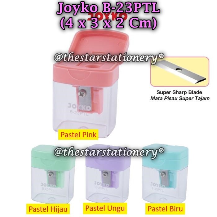 

(1 Biji) Rautan Tabung JOYKO B-23PTL BISA PILIH MOTIF / Serutan Sharpener Joyko B-23PTL (1 Biji)