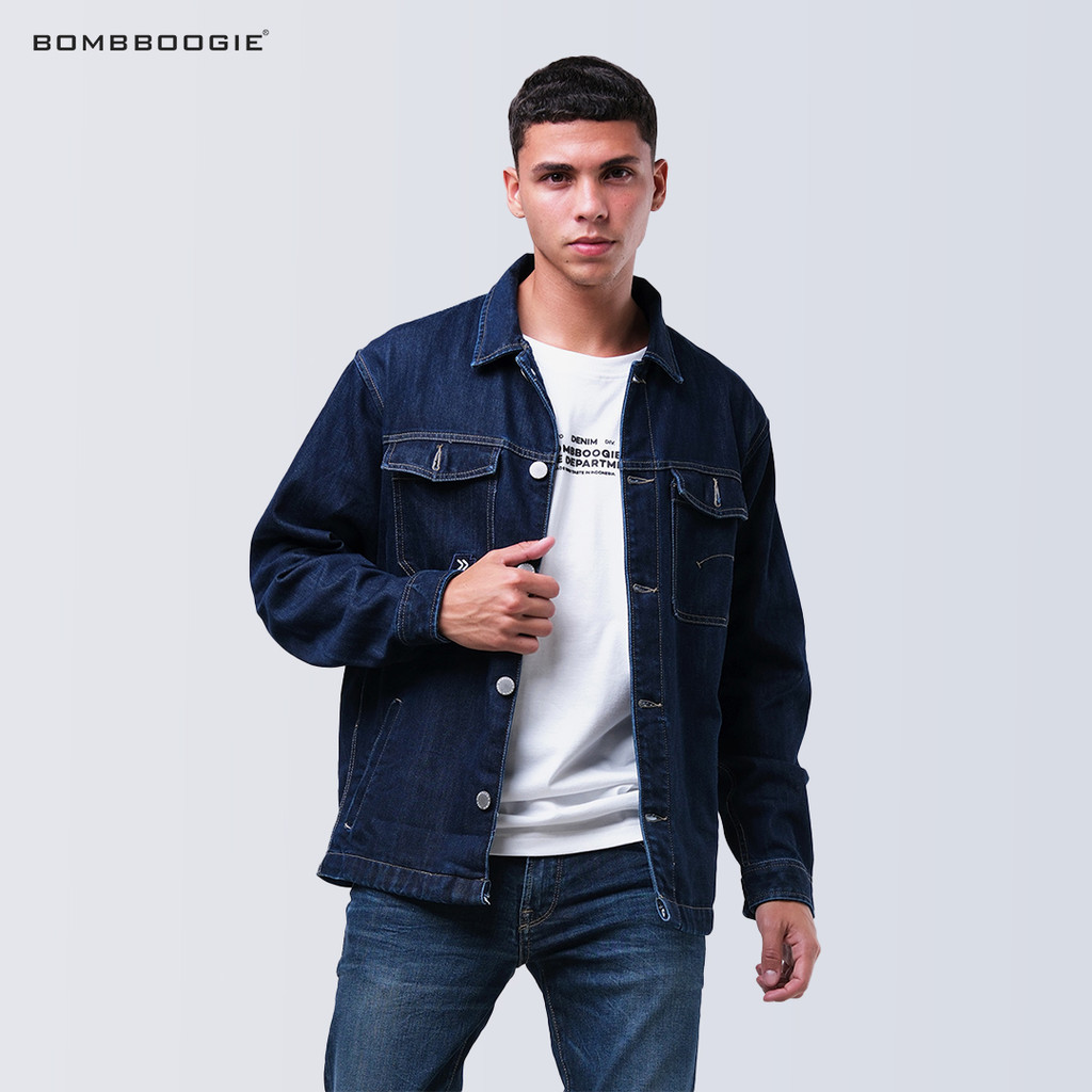 Bombboogie Jaket Pria Denim Hubner Dark Blue 34168B2DL