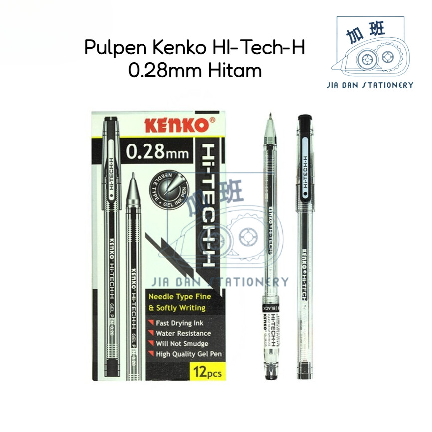 

Pulpen Kenko Hi Tech H 0.28mm Bolpen Pena Hi-Tech-H Needle Type Fine Softly Writing Hitam | JBS