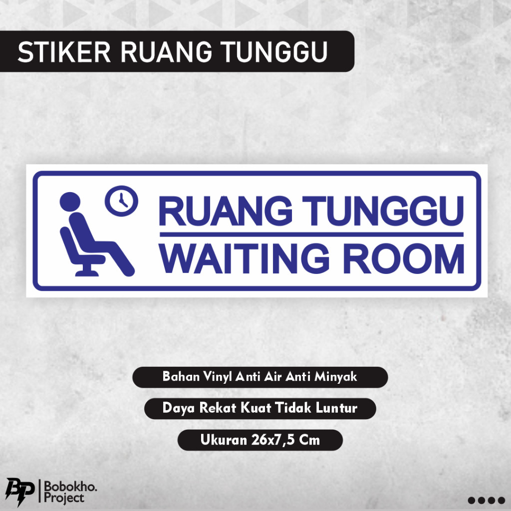 

Sign Sticker Ruang Tunggu / Stiker Ruang Tunggu / Stiker Waiting Room