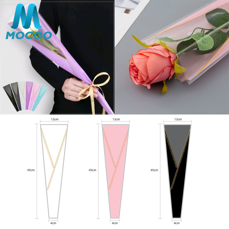 

50pcs Plastik Bunga Mawar Wrapping / Wrapping Plastik Untuk Mini Buket Rose