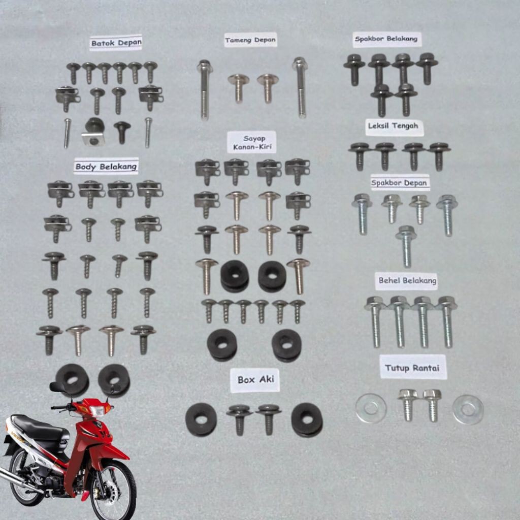 COD Baut Full Set Body Vega R Lama / Baut Full Body Yamaha Vega R lama
