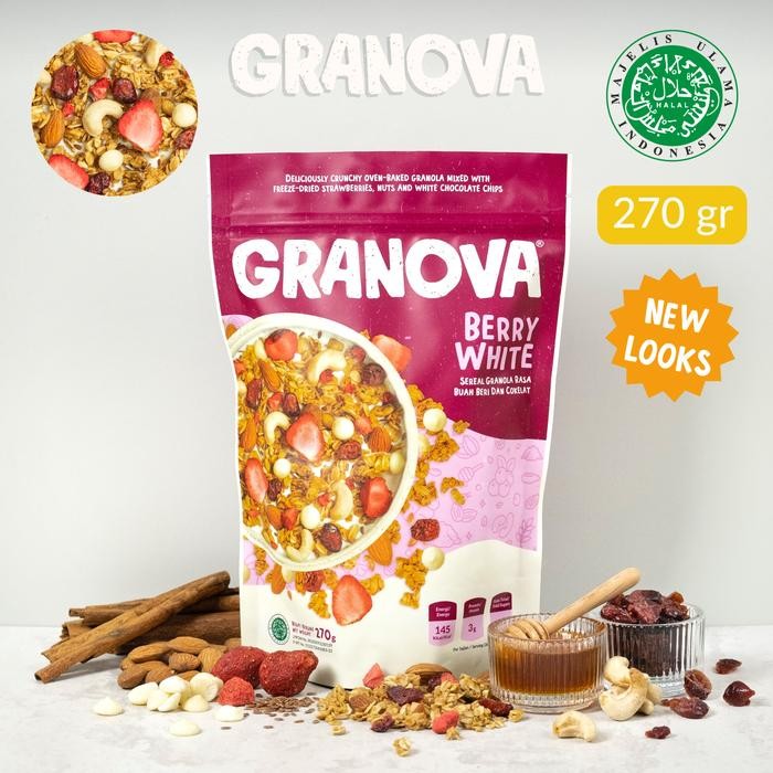 

Granova- Granola 270gr (Original, Choco Cran, Berry White, Banana Nut) - Berry White