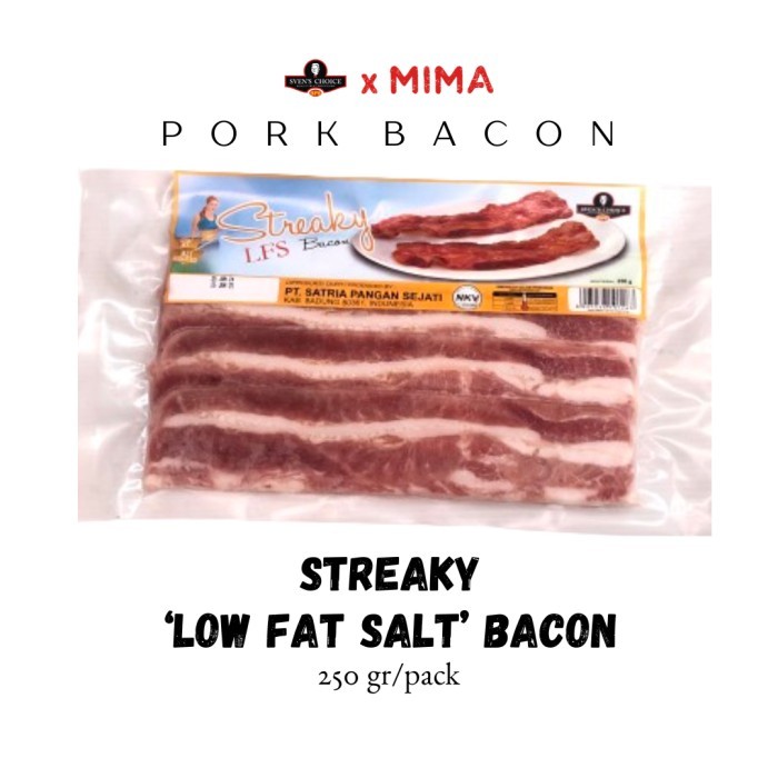 

SVEN'S CHOICE Streaky 'Low Fat & Salt' Bacon 250gr
