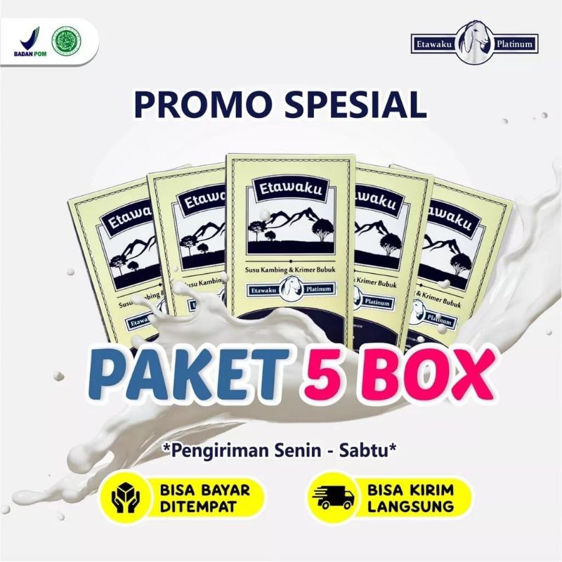 

ETAWAKU PAKET 5 BOX SUSU KESEHATAN TULANG SENDI DAN PERNAPASAN