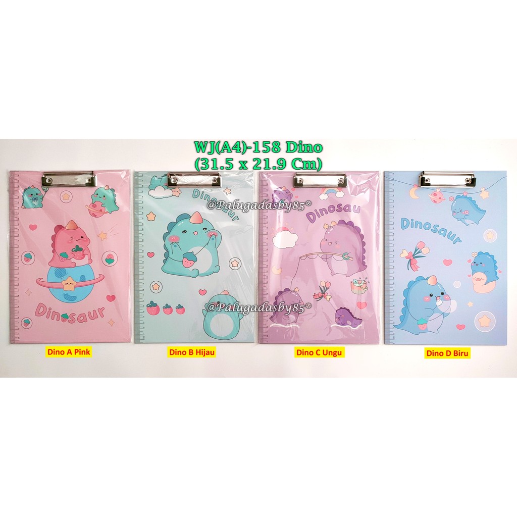 

(1 Biji) Clip Board Dino 31.5 x 21.9 Cm / Papan Ujian Dinosaurus A4 / Clipboard GXIMP WJ(A4)-158