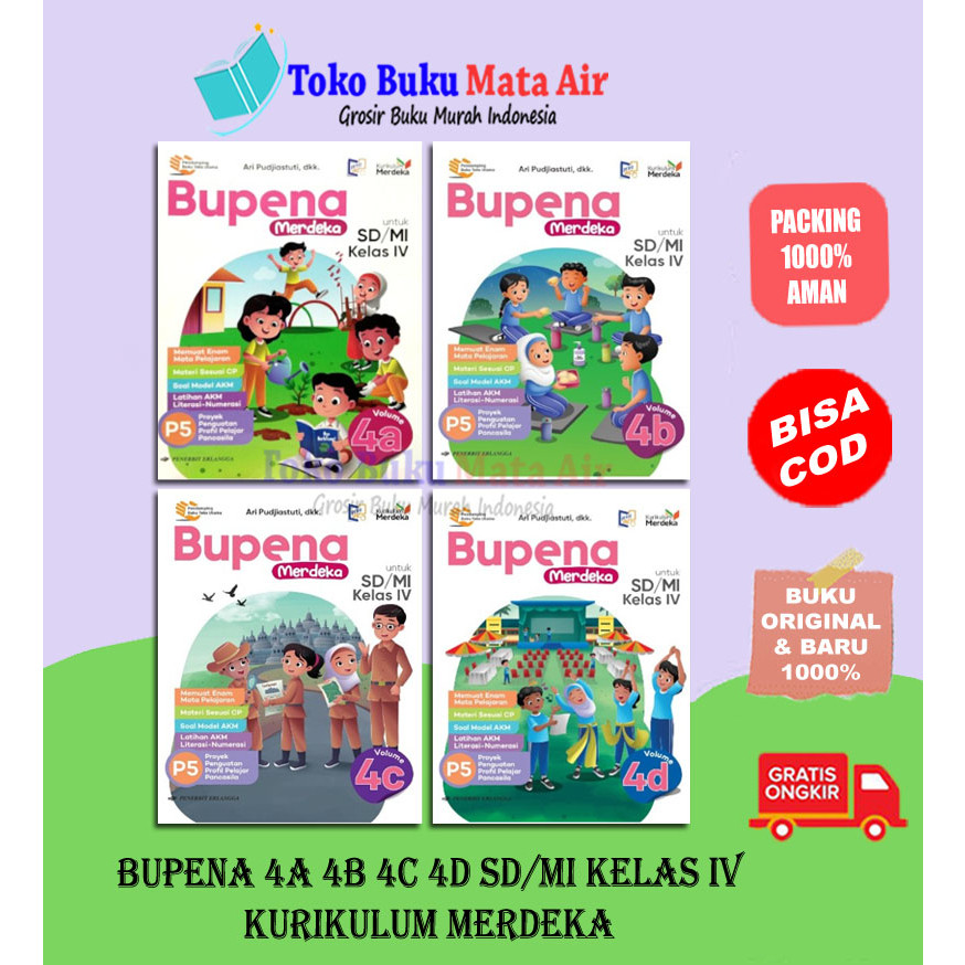 

Best Seller BUPENA 4A 4B 4C & 4D SD/MI Kelas IV Kurikulum Merdeka - Ari Erlangga