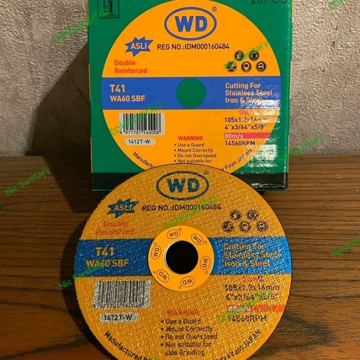 Batu potong WD 4 X 1.2 MM mata gurinda wd tipis batu gerinda wd tipis