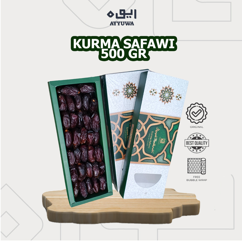 

KURMA SAFAWI 500GR / KURMA ROYAL MADINAH SAFAWI PREMIUM / KURMA SOFAWI BOX