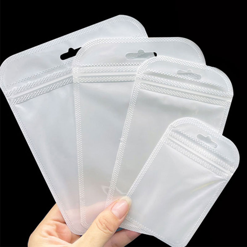 

50pcs Thicken Self Sealing OPP Bags Transparent Plastic Storage Pouch with Hang Hole for Jewelry Retail Display Packaging