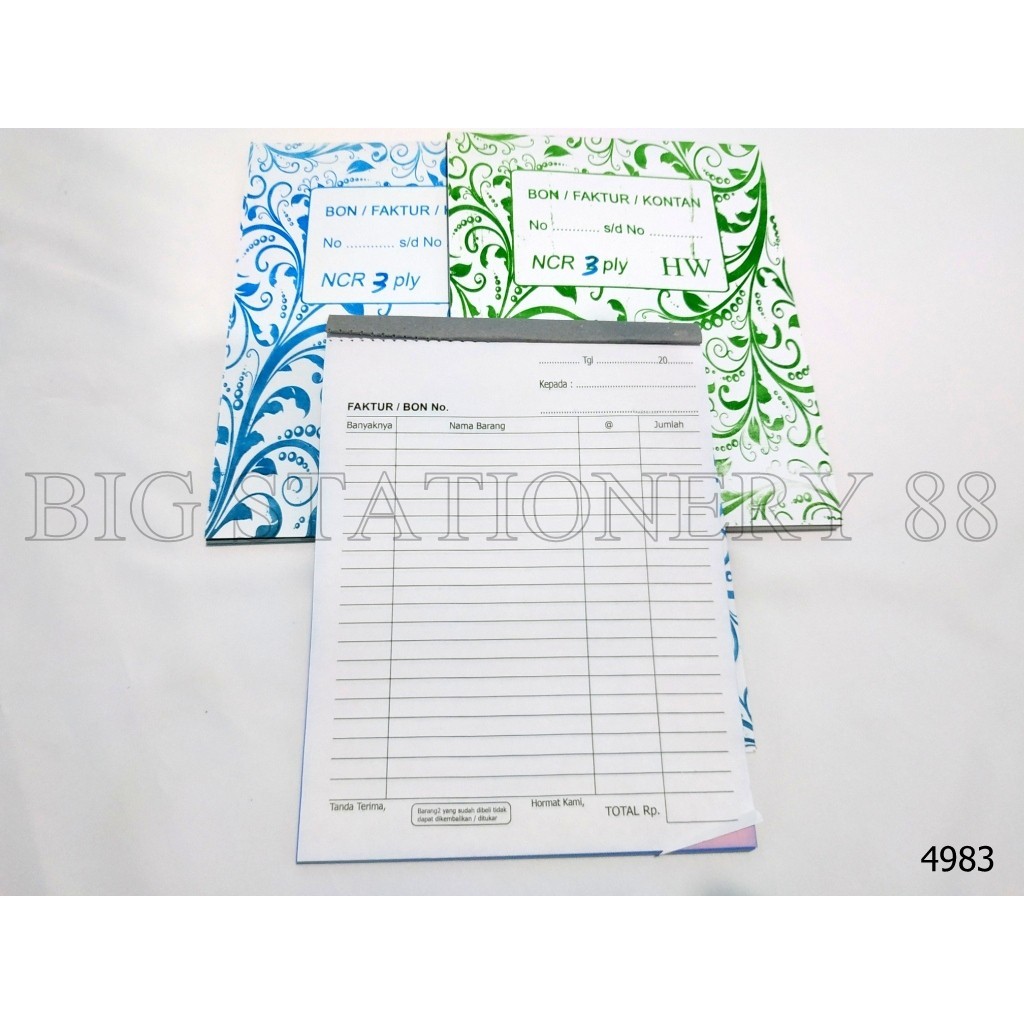 

12 PCS - Bon faktur 3ply tegak / Tegak Melintang HW
