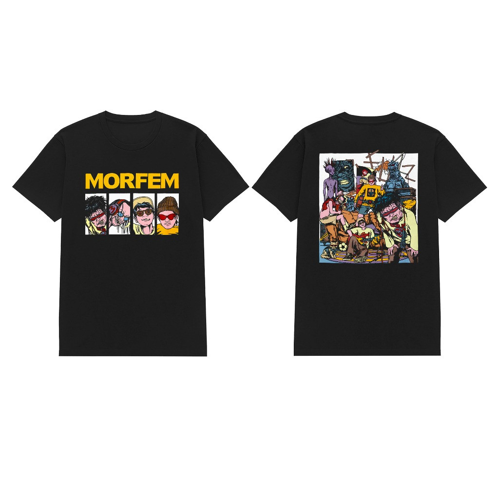 Medan T-shirt MORFEM - MORFUZZ LOGO Medan Unisex Pria dan Wanita Kaos Distro