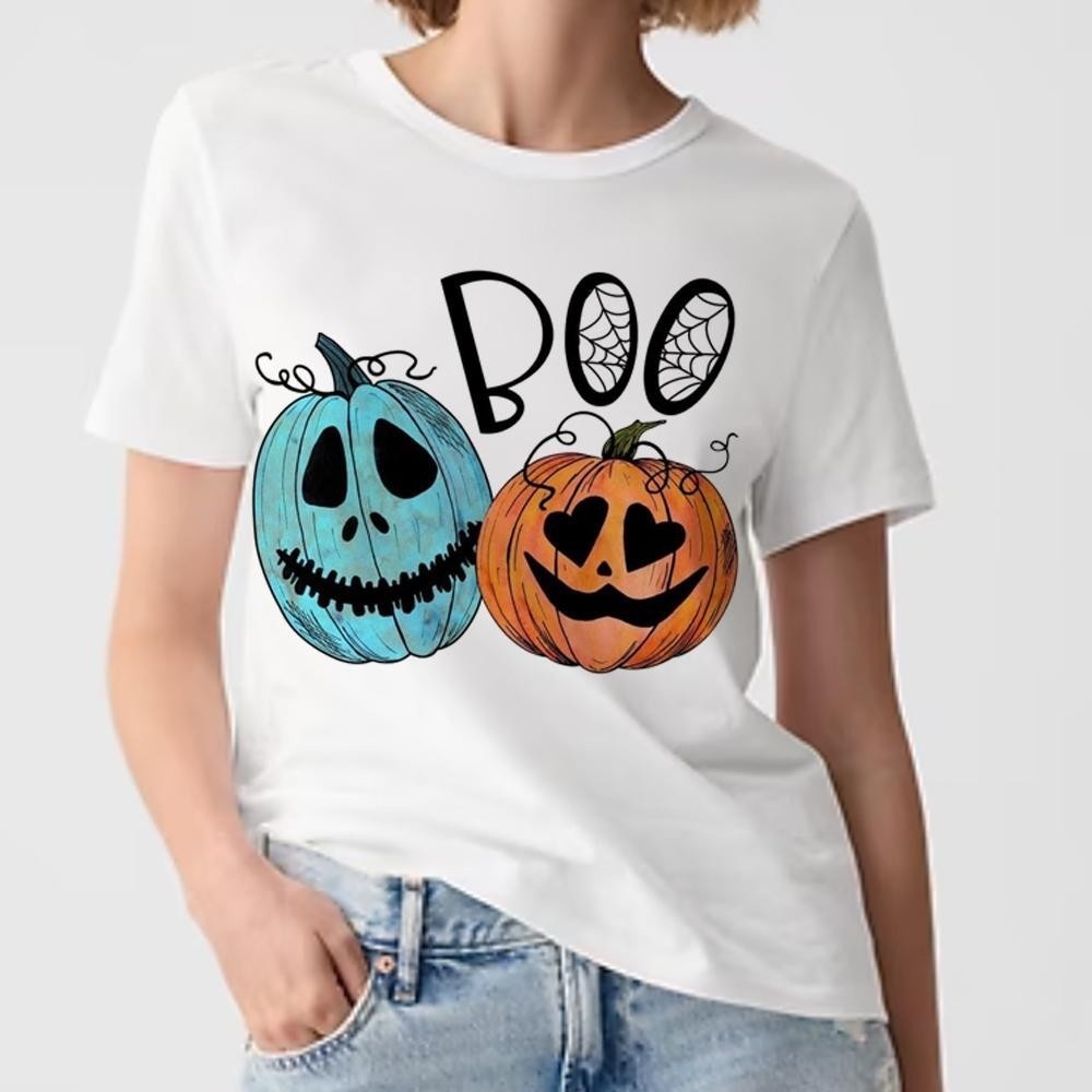 Kaus Musim Panas Wanita Atasan Labu Halloween Pakaian Desainer 2000S Gadis