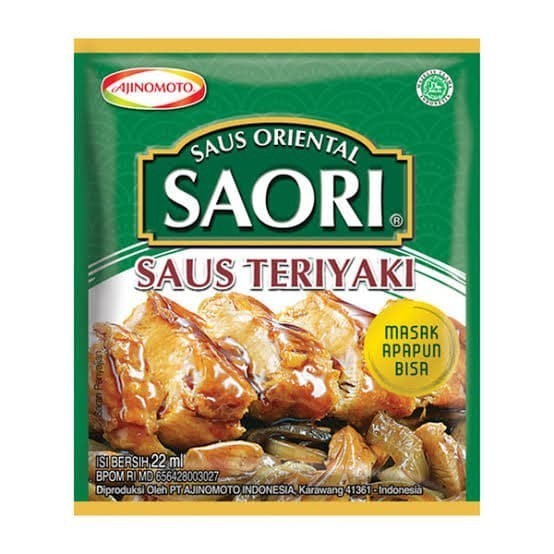 

SAORI SAUS TERIYAKI SACHET 22ML - BUMBU INSTANT SAOS TERIYAKI AEESHASTORE