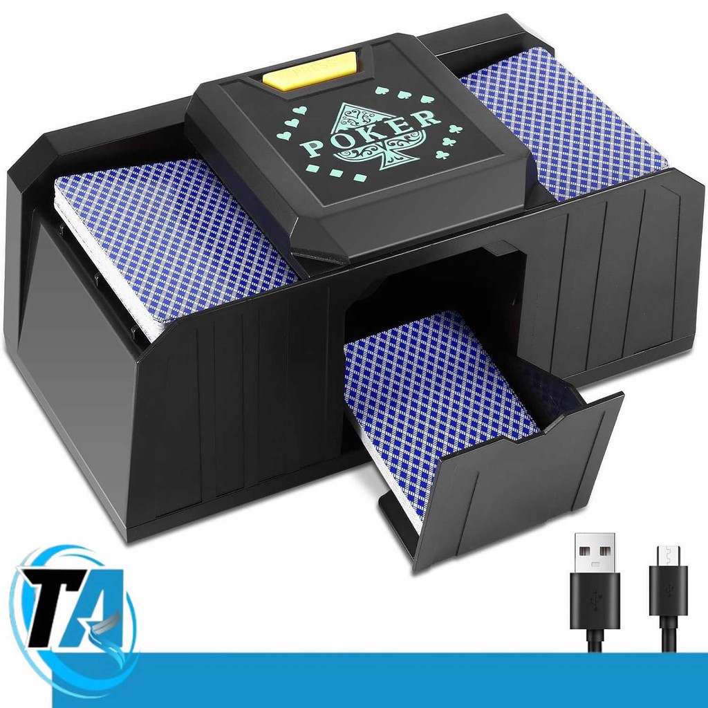 SIL Mesin Kocok Kartu Otomatis 2 Deck Shuffle Machine Bridge UNO Games - S-44