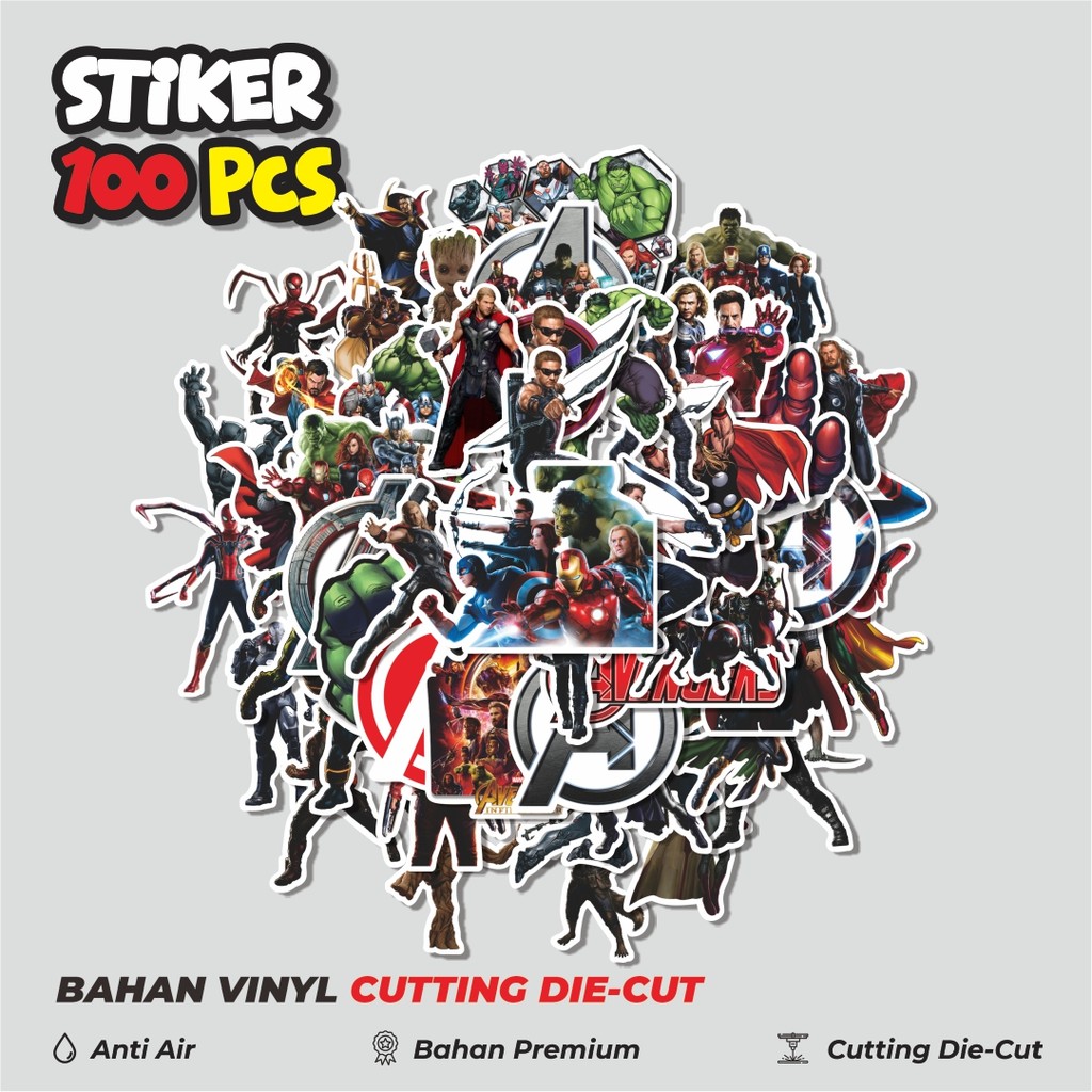 

Terbaru! 50 pcs Stiker Kartun Avengers Assemble Dekorasi Lucu Kreatif untuk Notebook, Skateboard, HP