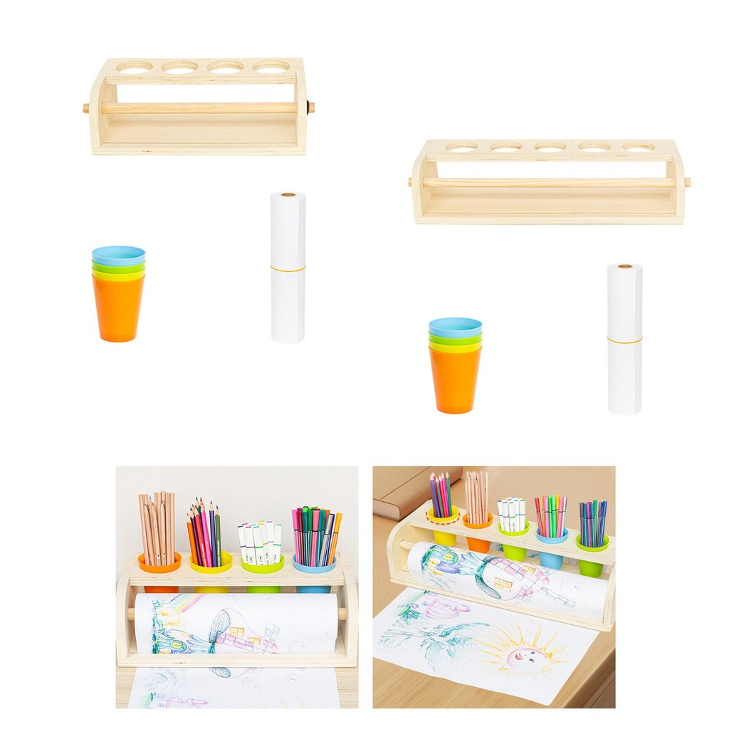 

Kids Painting Easel Desktop Paper Roll Dispenser for Kids Boys and Girls
