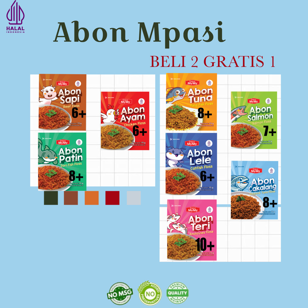 

AYU- Promo Beli 2 Gratis 1 Abon MPASI BB Booster Usia 6+ 8+ Non MSG Lebih Halus