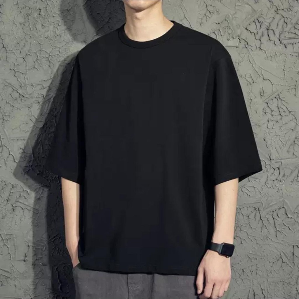 

7hanz - Kaos Polos Pria Vision Lengan Pendek Baju Pria Atasan korean style pria Baju Polos Oversize