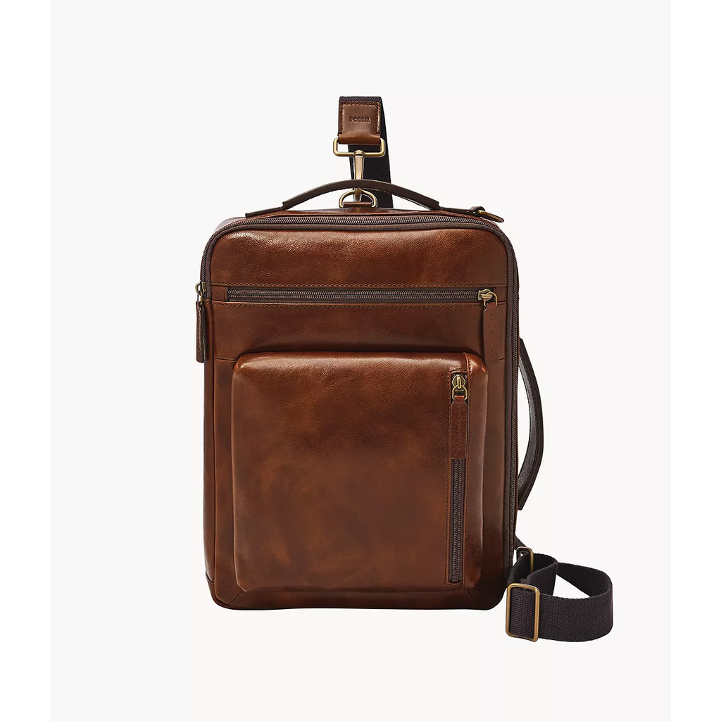 Fossil Buckner Leather Cognac Tas Ransel Pria MBG9598-222