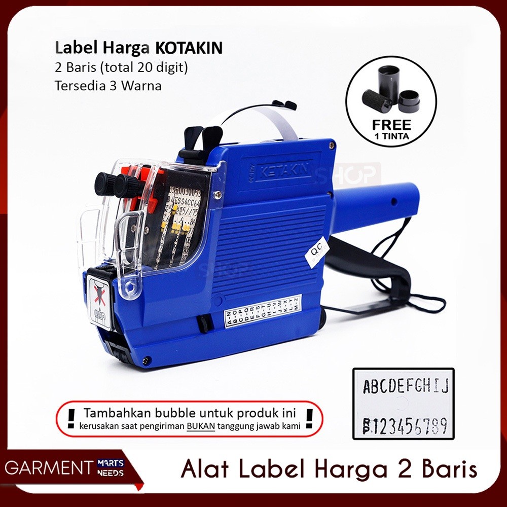 

Alat Label Harga 2 Baris 10 Digit Cetak Stiker Expired Huruf Angka MX 6600 Labeller Tool