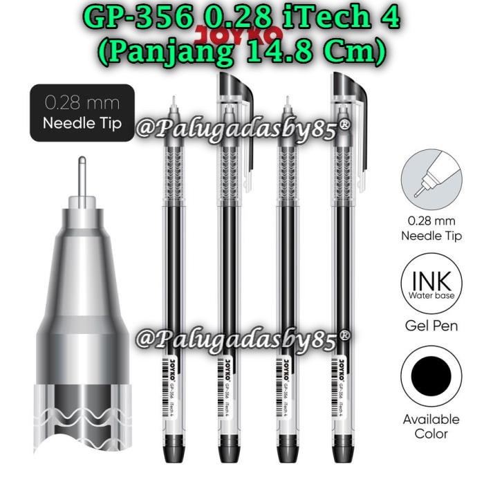 

(1 Pak/12) GROSIR Gelpen JOYKO GP-356 iTech 4 0.28 mm / Gel Pen Pulpen Pena Joyko GP-356 (Pak/12)
