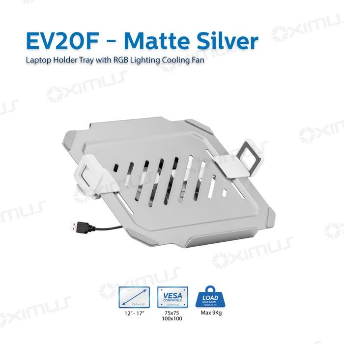 

【YANA-M】DISKON!!! Bracket Laptop Notebook Computer Holder Stand Plate Mount Oximus EV20F Desk - Matte Silver, Seller