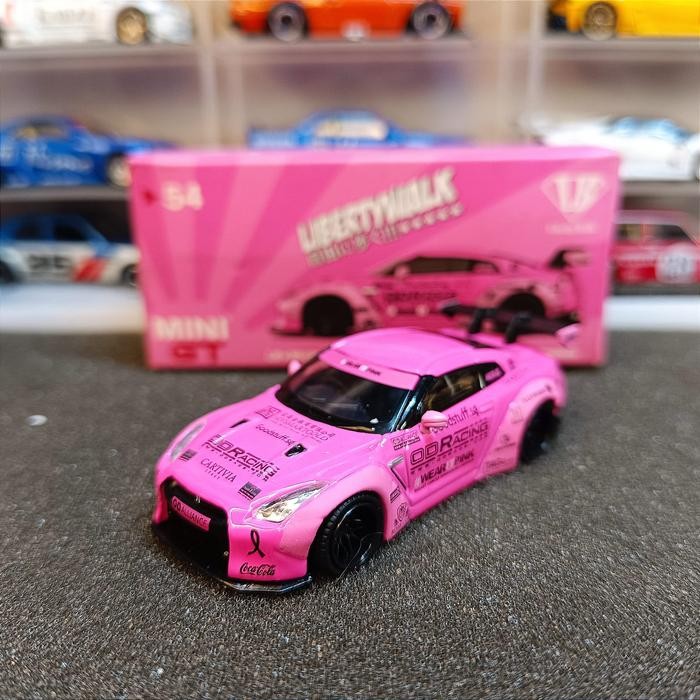 MINI GT 54 NISSAN GTR R35 WEAR IT PINK BREAST CANCER AWARNESS