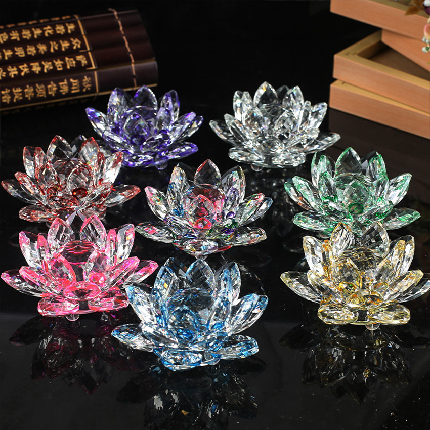 Pajangan Teratai Lotus Kristal Crystal Mewah