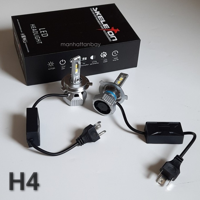 Lampu LED Mobil Skeleton CF6 Soket H4, H11, HB3, HB4, H7 - H4
