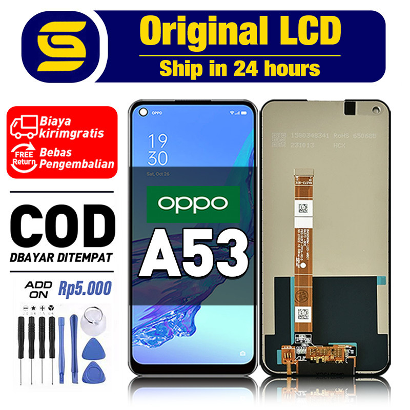 Lcd Oppo A53 Original 100% Fullset Hp Touchscreen Asli New Free Shipping Cod