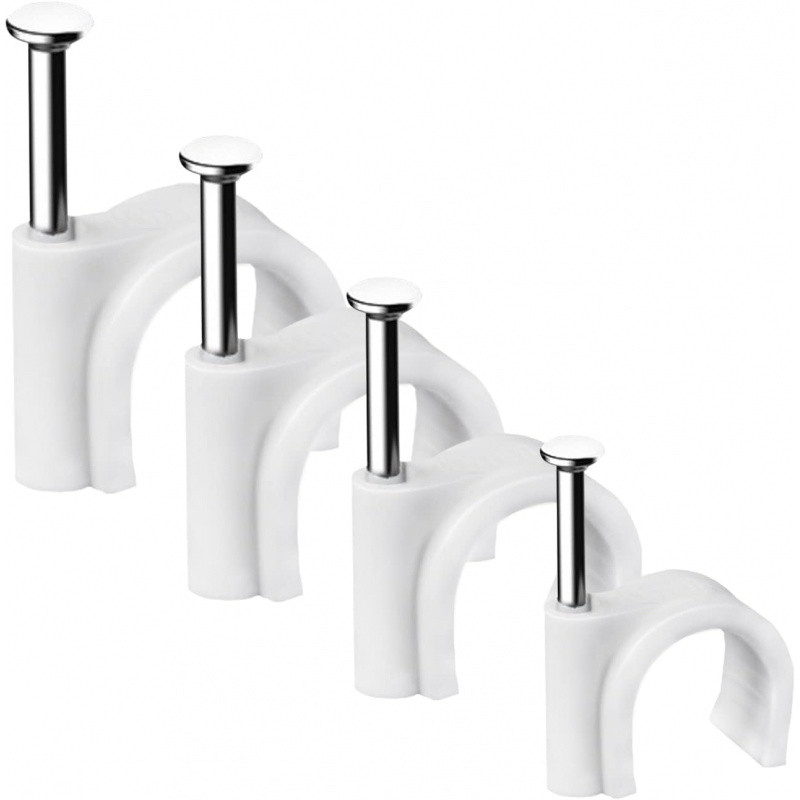 

Cable Clips, 400 Pcs,4mm 6mm 8mm 10mm, Wire Wall Clips with Steel Nails,Ethernet Cable Clips,Cable Tacks Coax Cable Clips,White
