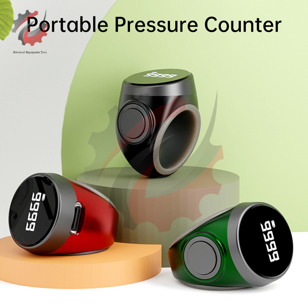 

Smart Tally Digital Counter for Muslims Praise Ring Prayer Time Vibration Reminder Electronic Rosary Clicker Finger Counters