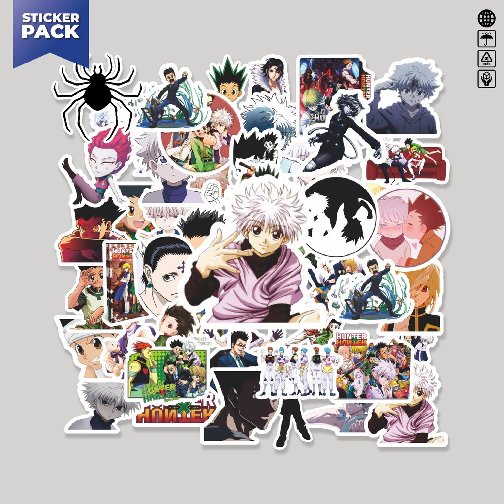

[100PCS]Stiker Pack Stiker Anime Hunter x Hunter Aesthetic Vinyl Anti Air Dekorasi Sticker Laptop Buku Journal Koper Helm Casing HP Gitar Helm Skateboard