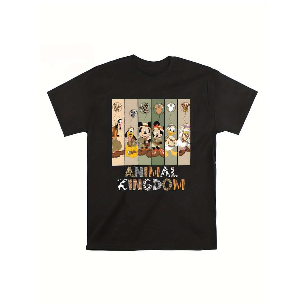 Kaos Katun Disney Animal Kingdom Streetwear Hip-Hop