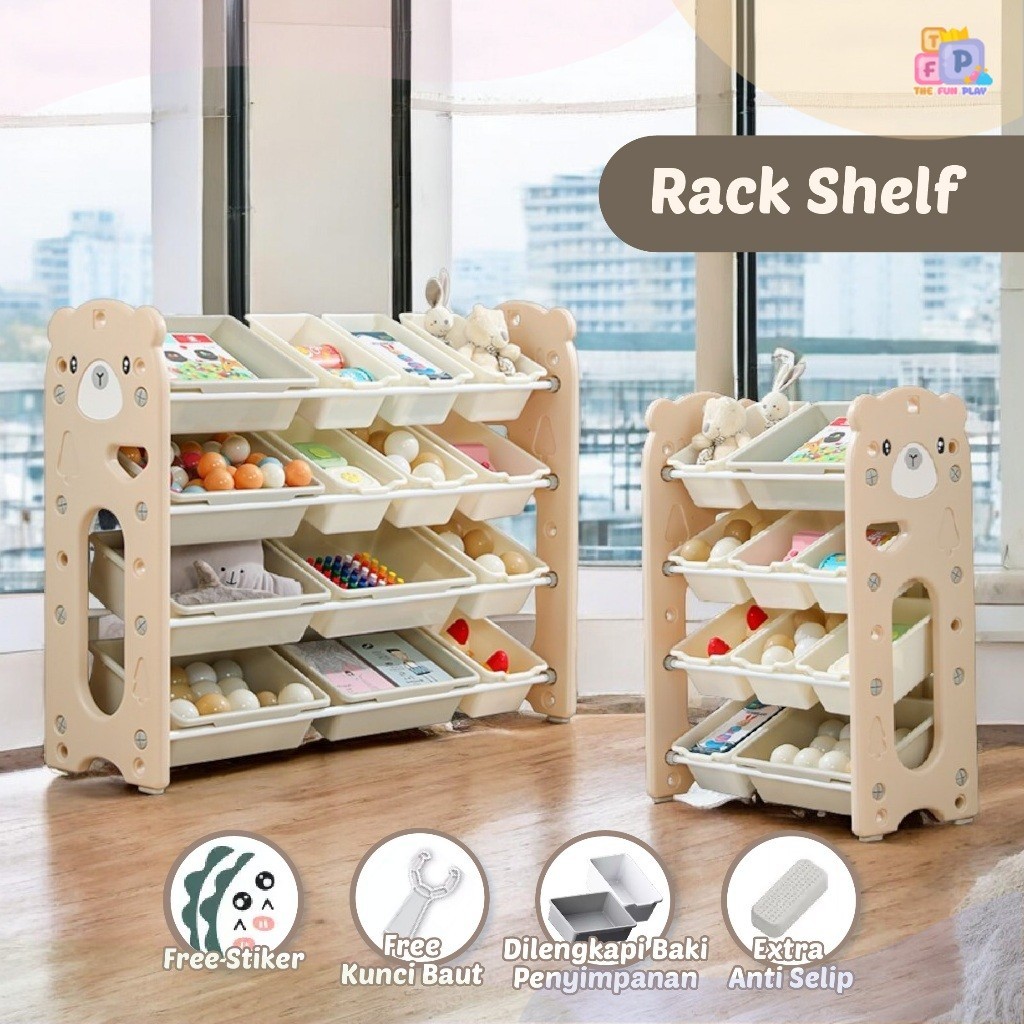 TheFunPlay  Rak Serbaguna Rak Mainan Anak Rack Shelf Organizer Tempat Mainan Anak Rak Buku Anak Rak 