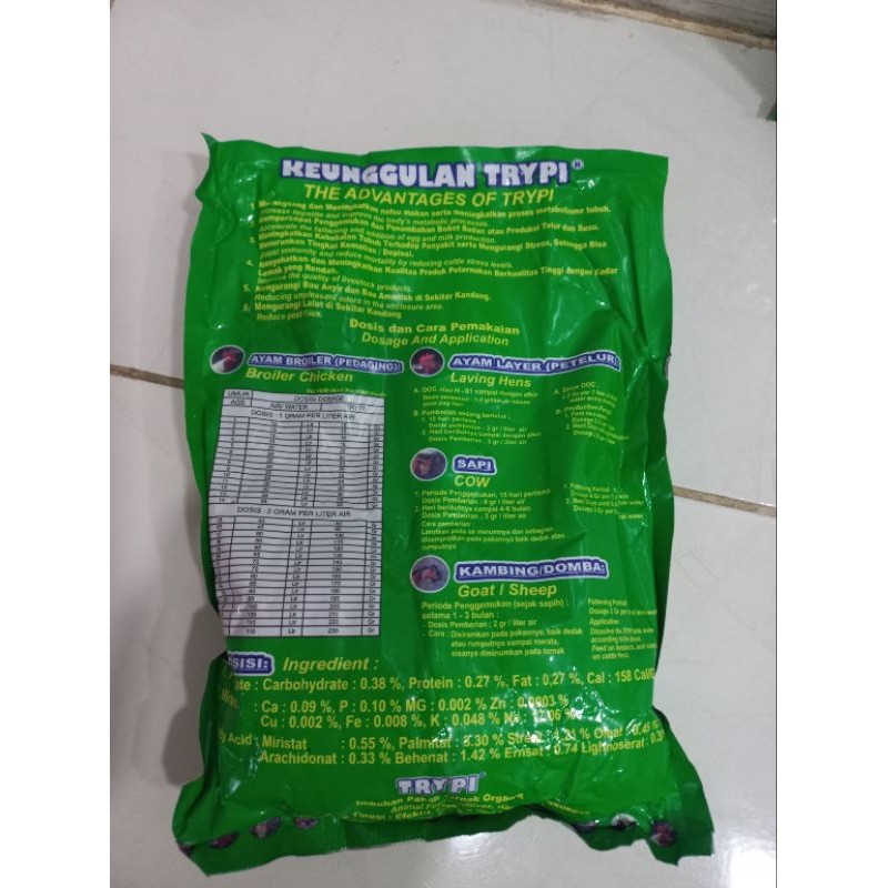 Trypi Pakan Ternak Terbaik untuk Hewan Ternak Terbaik ASLI 100%CO