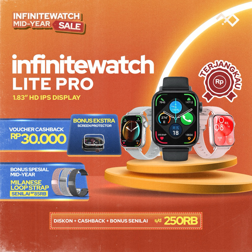 [TERJANGKAU 2025] infiniteWatch Lite Pro 1.83" HD IPS Infinity Display