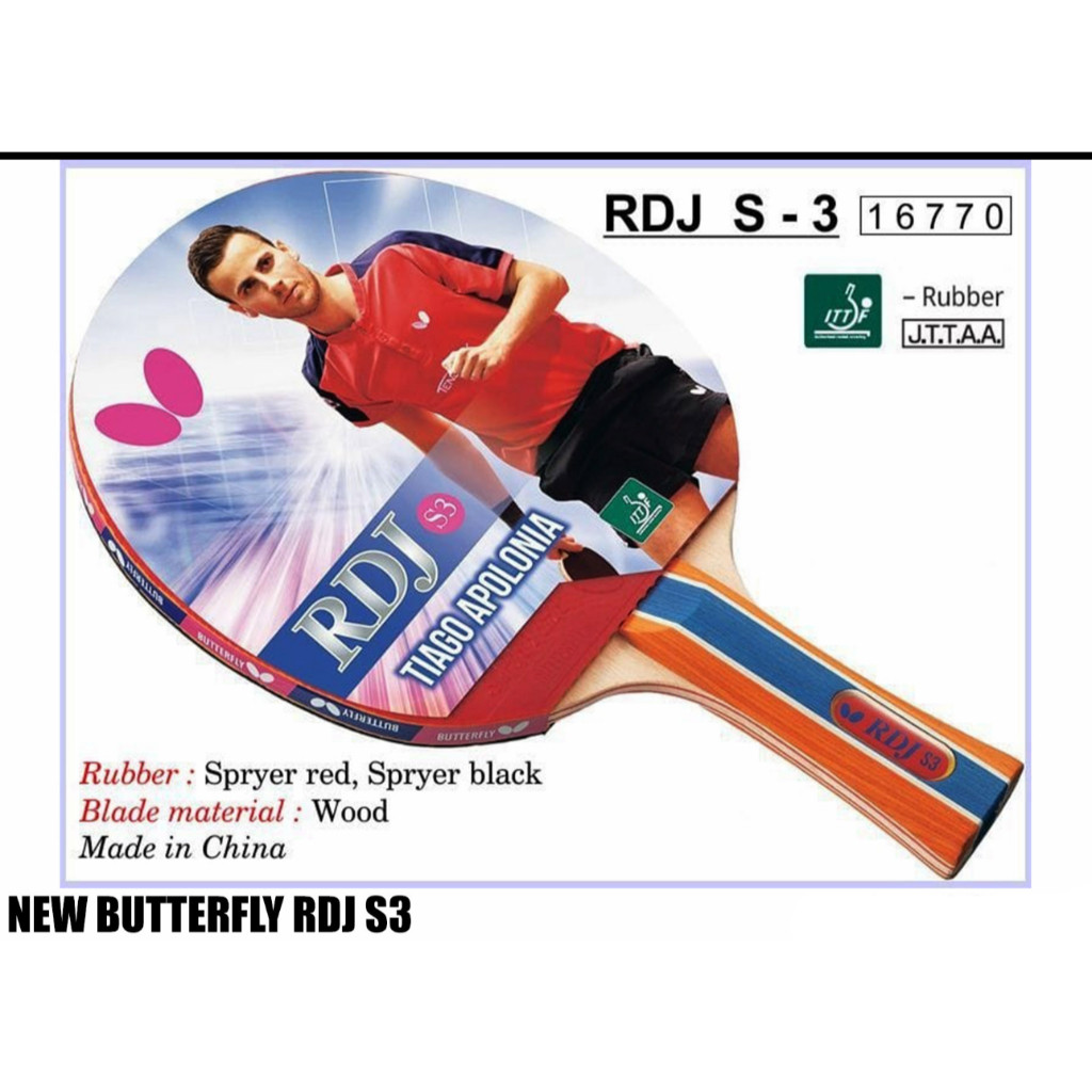 Bat Butterfly RDJ S3 Bet Tenis Meja PingpongCO