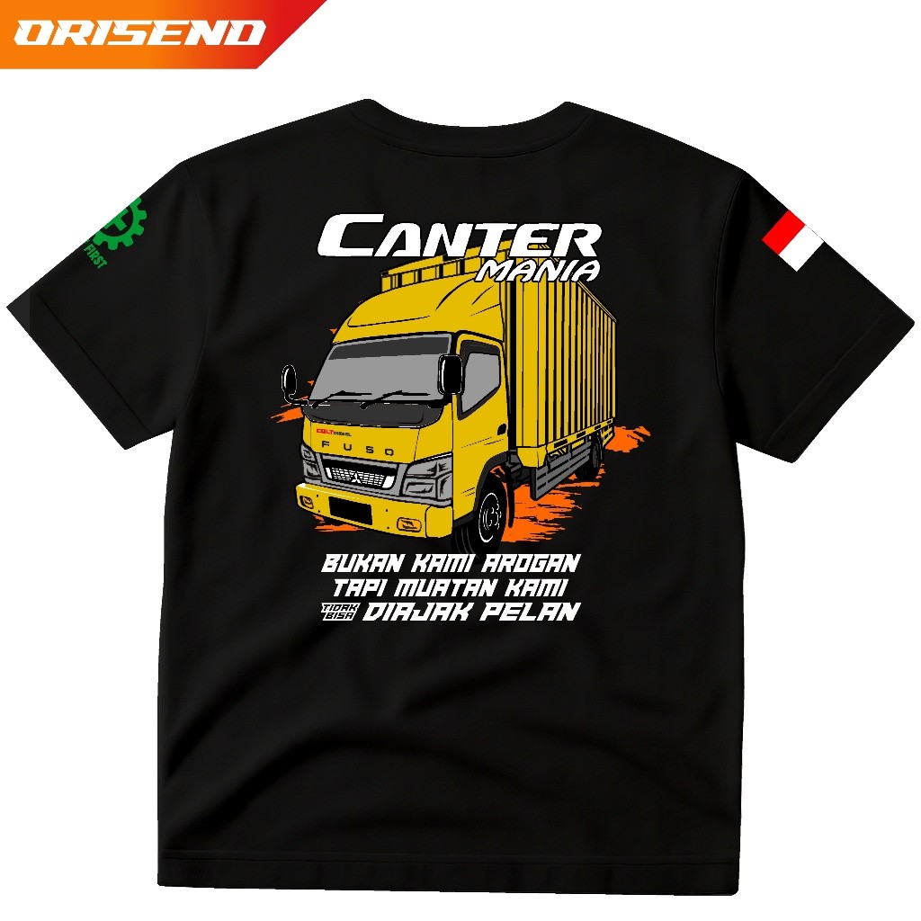 KAOS TRUK CANTER BOX LENGAN PANJANG DAN PENDEK , CANTER  MANIA TERBARU COTTON COMBED