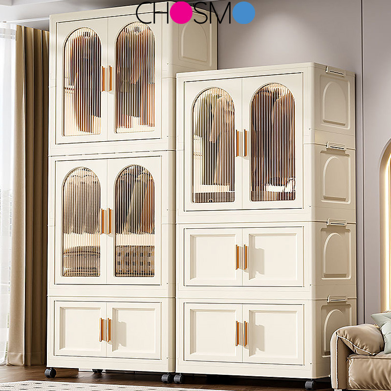 Lemari Baju Bayi Anak Plastik Lemari Pakaian Estetik Minimalis Dengan Roda