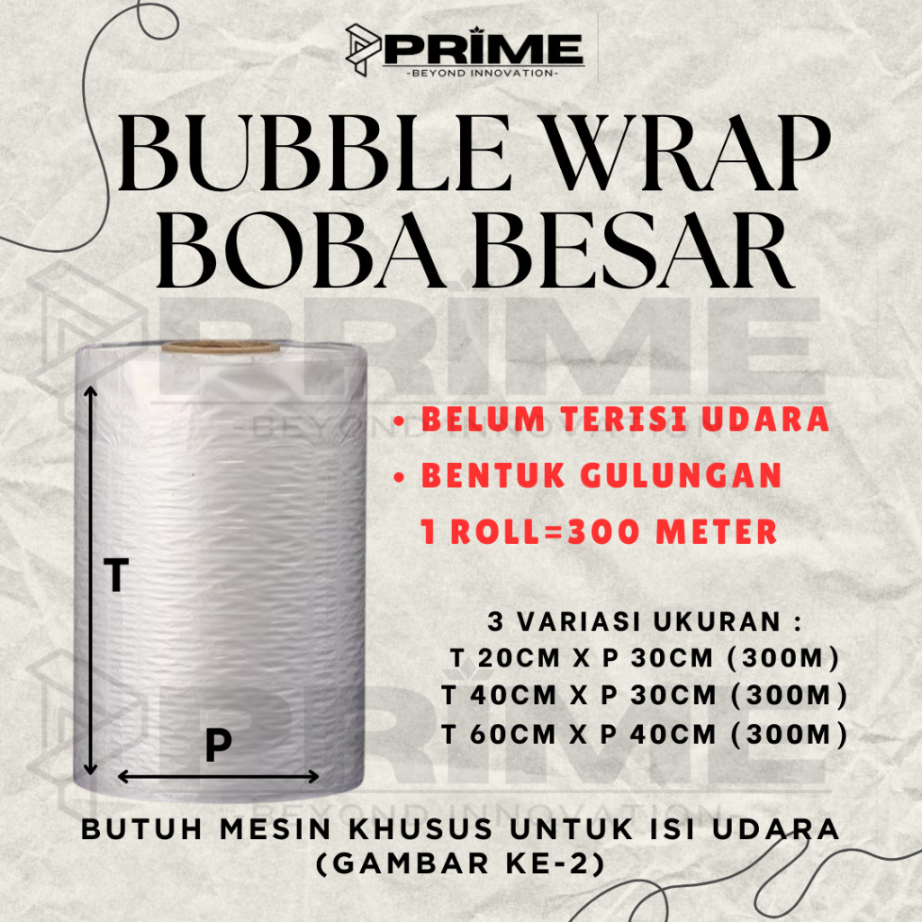 

Bubble Wrap Boba Besar Roll Belum Isi Udara Pelindung Packing Paket Aman