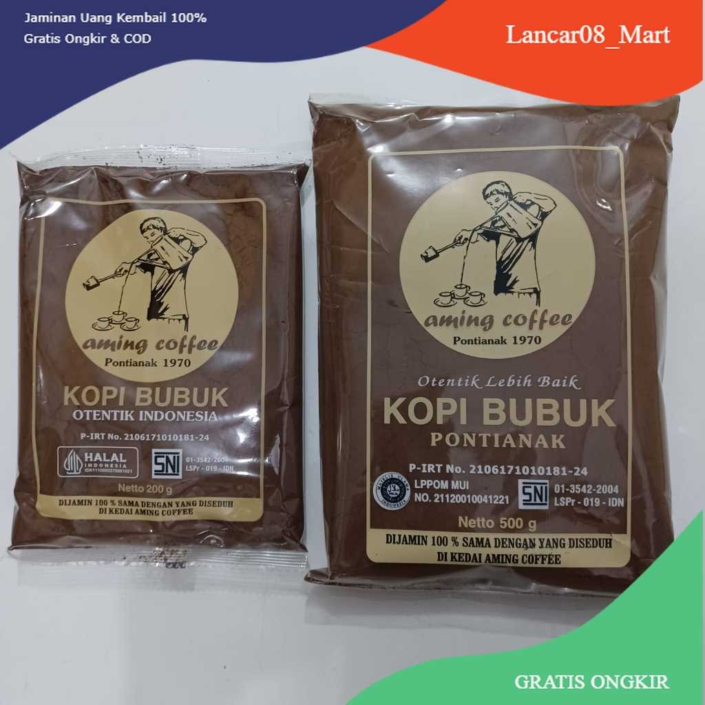 

【L-MART】BIG SALE!!! Kopi Bubuk Aming - Kopi Bubuk Robusta khas Pontianak