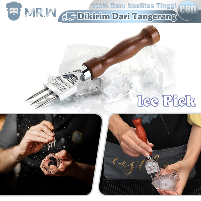 Pemecah Es Batu Manual Ice Pick Stainless Tusukan Batu Es Stenlis Tusukan Es Batu Anti Karat