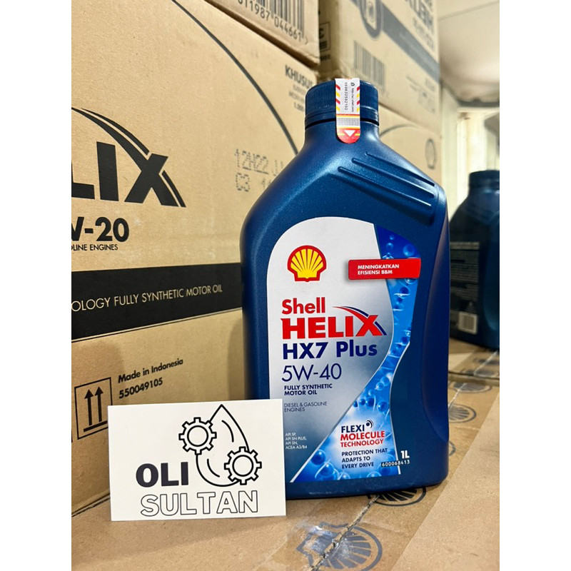 SHELL HELIX HX7 PLUS 5W-40 1L | BARCODE HIJAU ORIGINAL | OLI SHELL | OLI MOBIL