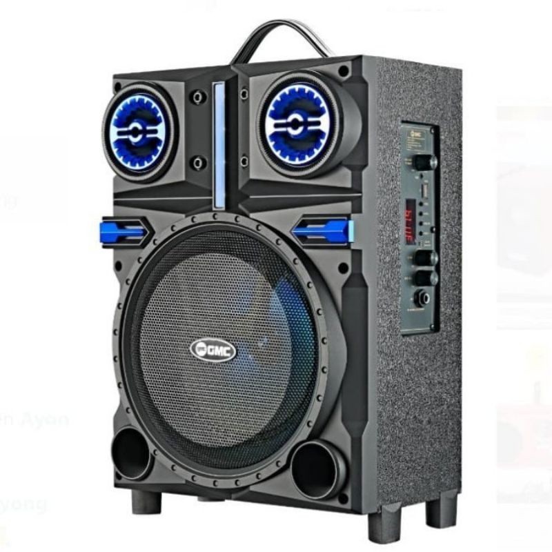 Speaker Portable Gmc 897Q/Gmc 897P Bonus Mic Wireless Karaoke/Salon Aktif Bluetooth Radio Fm Speaker